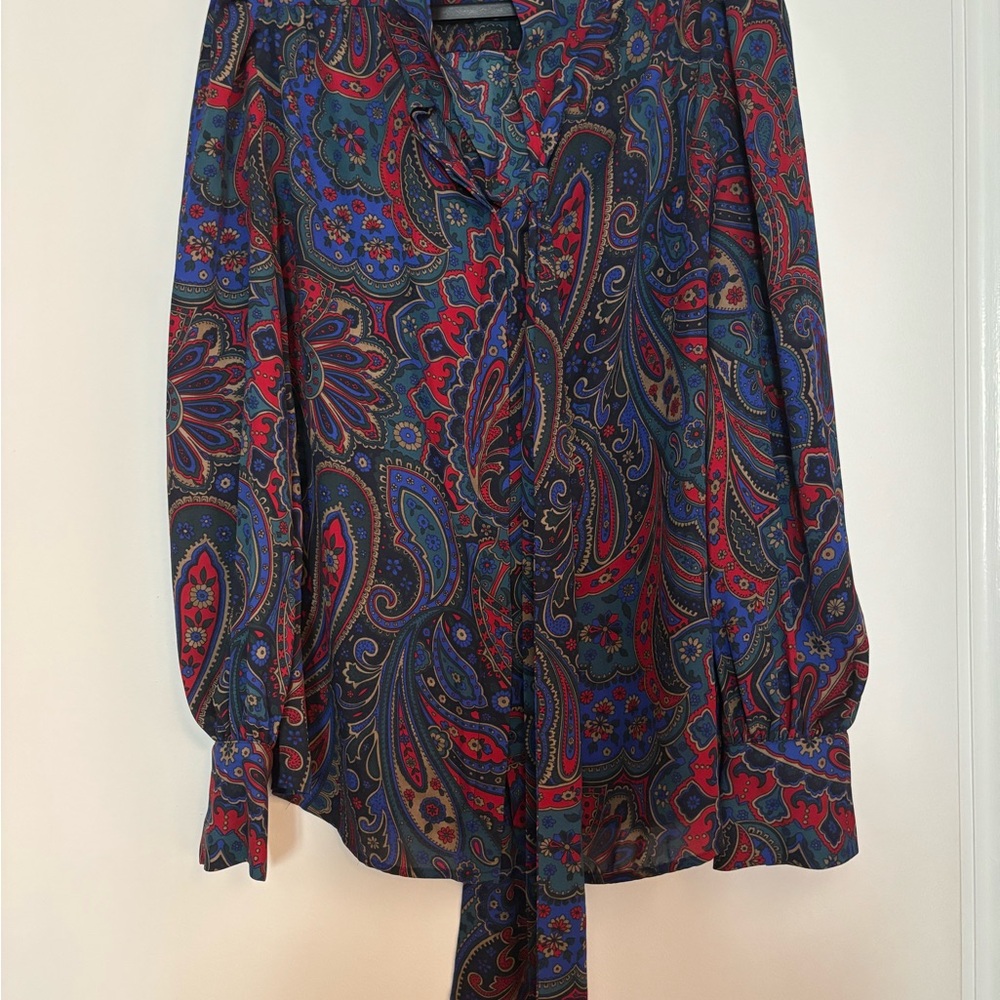 Ralph Lauren Multicolor Paisley Blouse as seen on Kate Middleton!